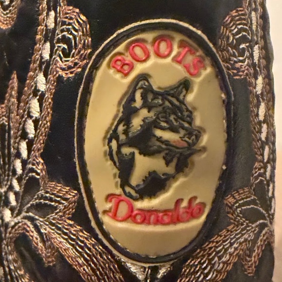 Donaldo Women’s Western Cowboy Boots Size 6 USA – Black Sequin & Embroidered - Picture 7 of 7